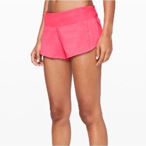 Lululemon Speed Up low-rise sz 4 2.5” heartthrob